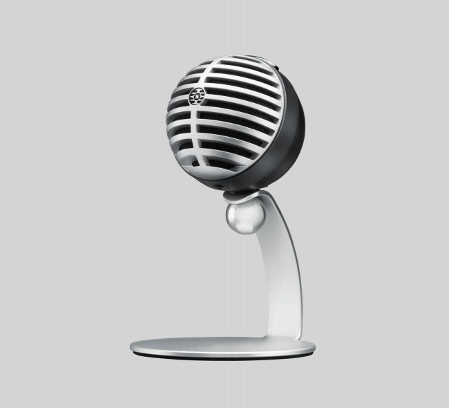 Цифровой кардиоидный конденсаторный микрофон, цвет серый