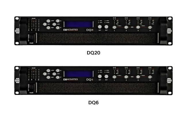 Усилители Advanced System Amplifiers от EM Acoustics – DQ20 и DQ6. Берут на себя всю системную маршрутизацию и обработку.