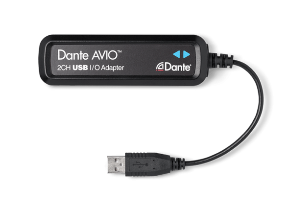 Dante AVIO USB 2x2 адаптер для подключения к аудиосети Dante, 2 вх./2 вых. канала, USB-Ethernet