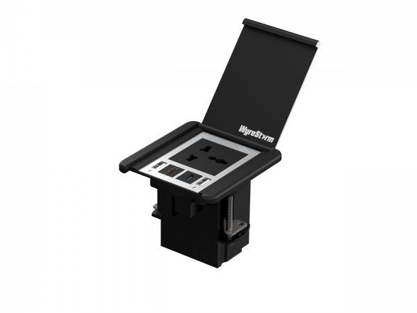 Компактный лючок для с разъемами - HDMI, USB-C, USB зарядкой и розеткой международного стандарта