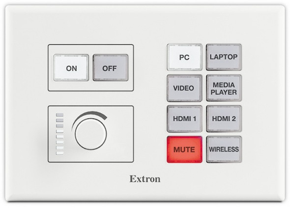 Сетевая кнопочная панель с 10 кнопками: 3 ганга, по стандарту США (US)