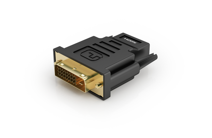 Преходник DVI-D (M) - HDMI (F)