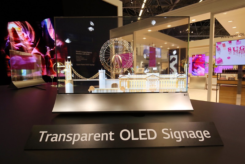 Прозрачные дисплеи LG на ISE 2018