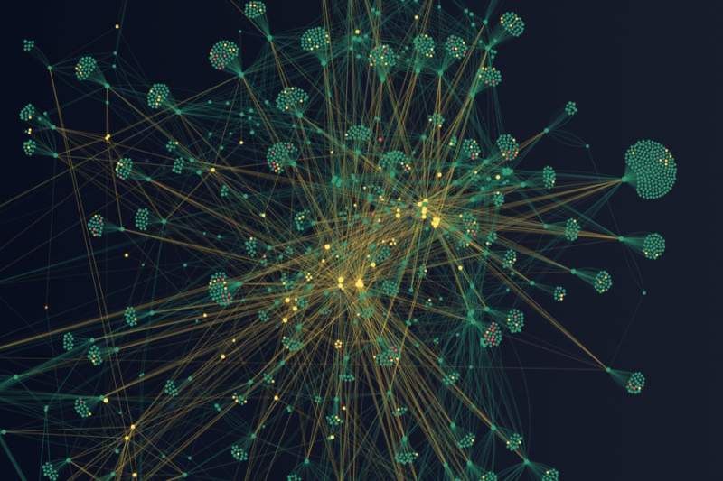 Рис. 1 Сеть доменов, обнаруженная Graph Threat Intelligence F.A.C.C.T.