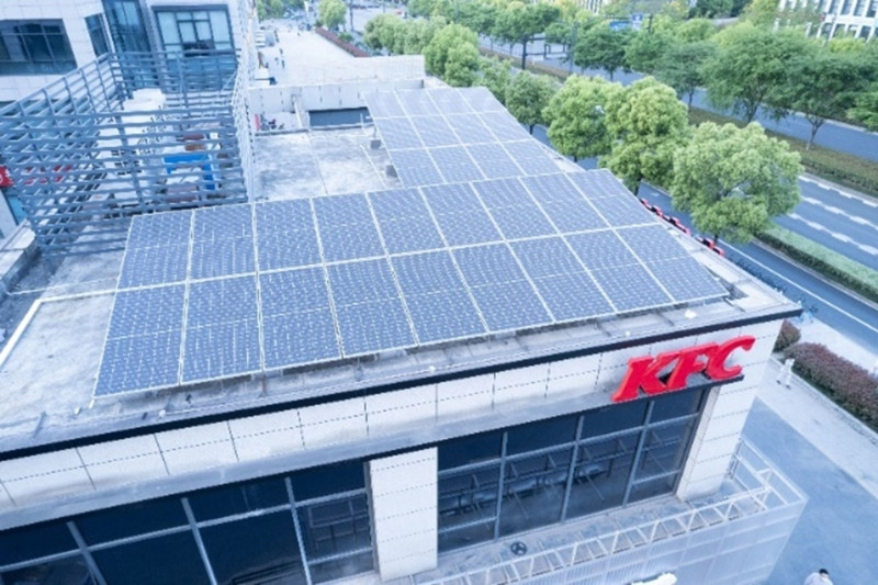 солнечные панели на крыше Green Pioneer Store