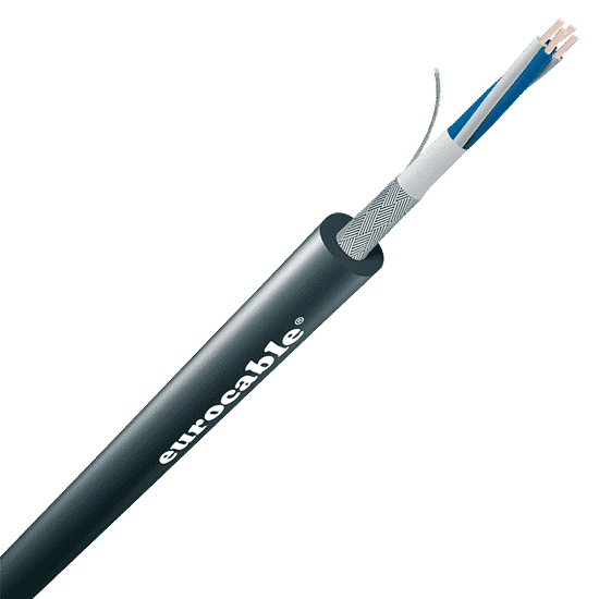 Микрофонный, четырёхжильный, чёрный, экранированный кабель 7 мм (Starquad)