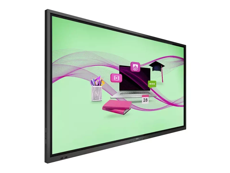 Интерактивный дисплей для обучения 65” E-Line, UHD, Android 10, HEIR 20 точек касания, USB-C, 2 пассивных стилуса