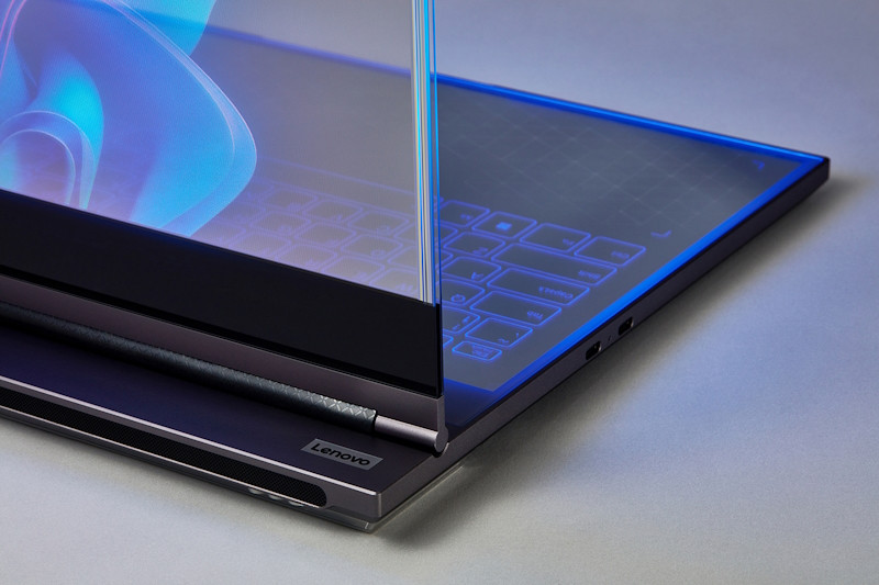 ноутбук ThinkPad с прозрачным дисплеем