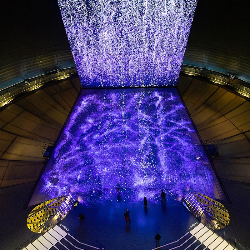 В выставочном зале Германии представлены захватывающие проекции океана
