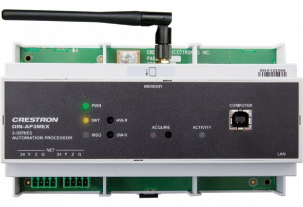 Процессор автоматизации 3-Series с креплением на DIN-рейке, infiNET EX и беспроводным шлюзом ER