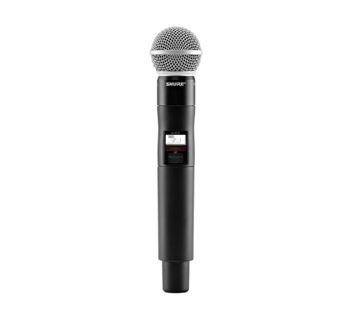 Ручной передатчик с капсюлем микрофона SM58, частотный диапазон G51 (470-534 МГц), включает 2 батарейки типа AA, зажим для микрофона