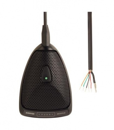 Плоский настольный микрофон со светодиодным индикатором, всенаправленная ДН, кабель без разъема, черный цвет