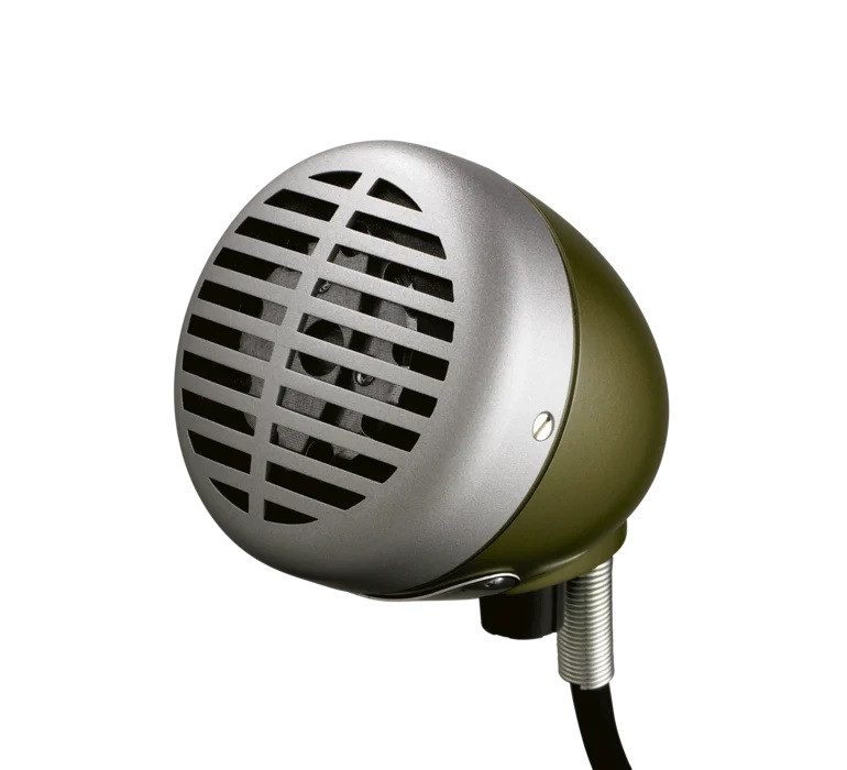 Динамический микрофон для губной гармошки «Зеленая пуля» с кабелем и регулятором громкости
