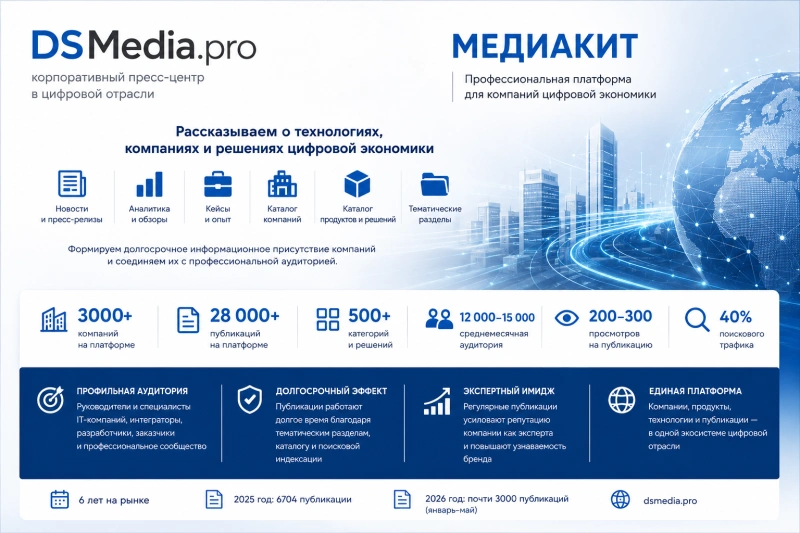 DSMedia.pro — корпоративный пресс-центр в цифровой отрасли - Медиакит