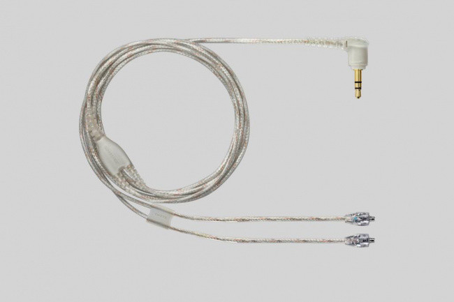 Сменный кабель для SE 215, SE315, SE425, SE535, SE846 прозрачный, посеребренные MMCX коннекторы, длина 62 см