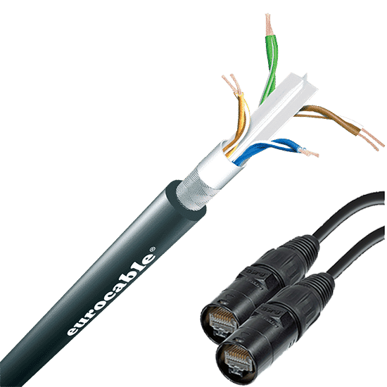 Патч-корд кабель CAT6 S-UTP, разъём Ethercon 5 black, 5м