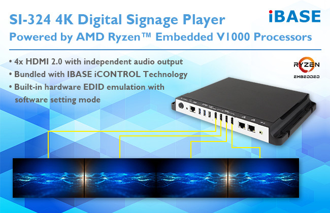 digital signage player iBase SI-324 4K