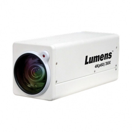 Корпусная видеокамера 4K/60, 30х оптический zoom, 1/2,5", выход HDMI и Ethernet, потоковая передача H.264 / H.265 / MJPEG, белого цвета