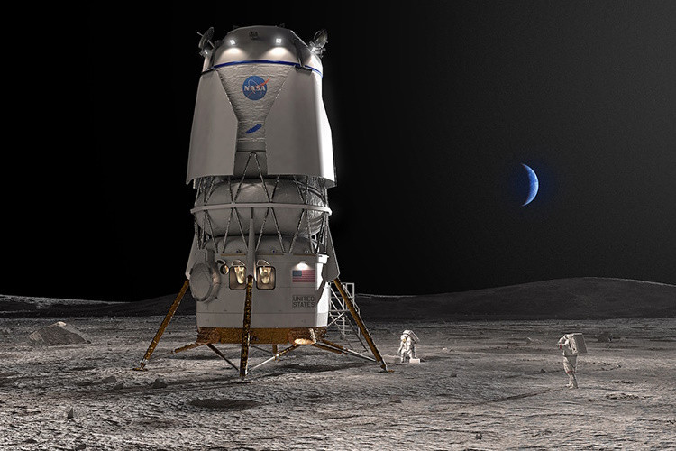 Blue Origin разработает новую систему посадки человека на Луну