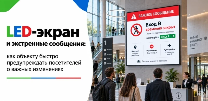 LED-экран и экстренные сообщения