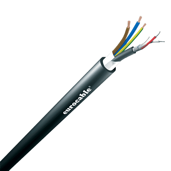 Спикерный кабель с 1 цифровой парой (2х26 AWG) + питание (3x2,08 мм.кв.), огнестойкий