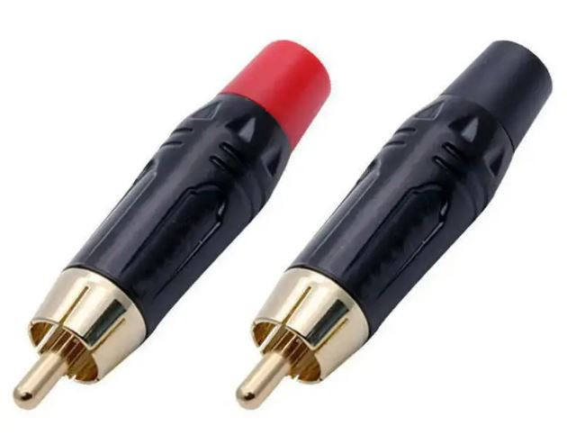 Разъём RCA кабельный, "папа", чёрный. Отгружается парами - красный + чёрный хвостовик, цена указана за штуку.