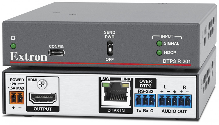 Приёмник DTP3 для HDMI 4K/60 с деэмбедированием аудио