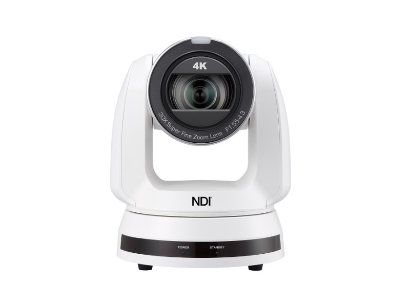 Поворотная PTZ-камера 4K 60fps, Full NDI, NDI®|HX3 и 12G-SDI, белого цвета