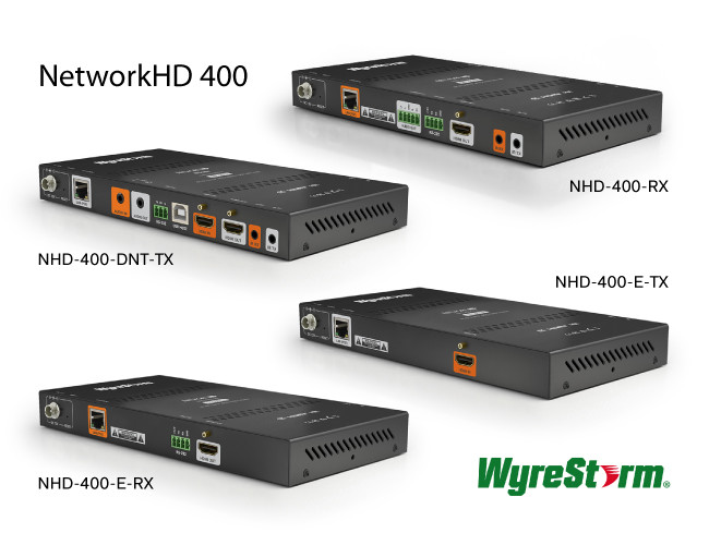 Система построена на оборудовании WyreStorm серии NetworkHD 400