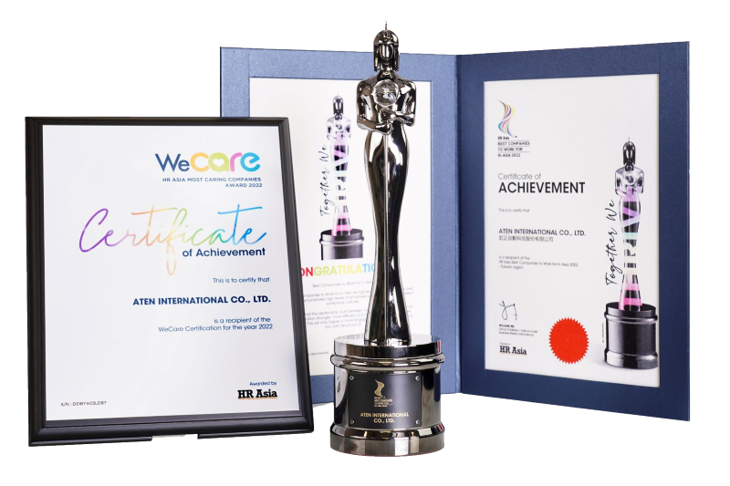 Компания ATEN в третий раз получила награду «Лучшие компании для работы в Азии 2022» и награду WeCare «Самые заботливые компании 2022»