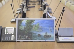 В конференц-зале ректора МИФИ оборудование и системы небольшого зала (на 24 участника) были переведены на цифровой стандарт.