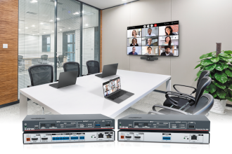 Компания Extron представила решение ConferenceShare, которое позволяет передавать записанные видео и аудио с USB-устройств на ноутбуки во время собраний Microsoft Teams или Zoom.