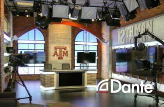 Благодаря Dante и Dante Domain Manager местная студия телевизионного вещания «12th Man Productions» обеспечивает трансляцию всех спортивных мероприятий университета Техаса A&M.
