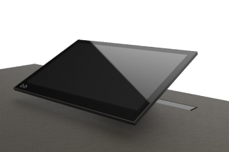 Идеи гениального дизайнера Дитера Рамса воплотили при разработке нового монитора DB3: экран плавно скользит к пользователю до остановки движением руки и фиксации под нужным углом.