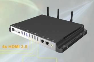 Рекламный плеер SI-324 на базе нового процесора AMD Ryzen ™ Embedded V1000 обеспечивает отличную производительность и возможность вывода изображения одновременно на четыре дисплея с 4К