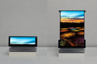 Компания Samsung Display сообщила во вторник, что разработала новый дисплей, который подобно свитку можно сворачивать и разворачивать по вертикали. Он может удлиняться в пять раз до 12 дюймов, используя O-образную ось.