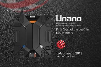 Unano - светодиодный дисплей премиум-класса Unilumin для проката - только что получил высшую награду за дизайн «Red Dot Award 2019: лучшие из лучших».