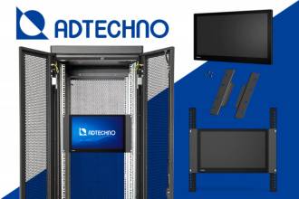 Известный производитель профессиональных дисплеев из Японии, Adtechno, выпустил новые специализированные модели, которые могут быть встроены в стандартную стойку.