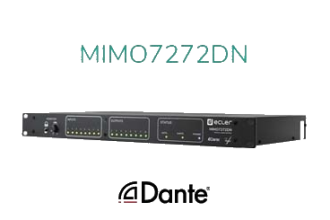 8 универсальных входов (Mic/Line) и 64 канала Dante дают в сумме 72x72 – максимальную конфигурацию аудиоканалов для устройств данного класса. Встречайте новый DSP-процессор Ecler!