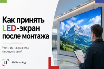 Перед установкой заказчик обычно решает, что выгоднее: аренда LED экранов или покупка оборудования. Это зависит от бюджета, срока использования, места установки и задач: разовое мероприятие, постоянная реклама, навигация в ТЦ, афиша учреждения или информационный экран на улице. Но после монтажа появляется не менее важный этап — приемка.