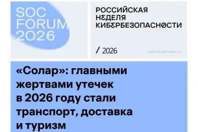 В январе-сентябре 2026 года главными жертвами утечек данных в России стали предприятия из сфер транспорта и доставки, а также туризма – суммарно на них пришлось почти 80% от общего объема утекших данных. При этом общее количество утечек уменьшилось на 42%, а их объем – на 19%. Число фишинговых ресурсов, напротив, выросло на 25%, что может быть связано с применением злоумышленниками ИИ для ускорения регистрации доменов и наполнения сайтов вредоносным контентом. Таковы данные аналитики центра мониторинга внешних цифровых угроз Solar AURA ГК «Солар» за 9 месяцев 2026 года, представленные в рамках SOC Forum 2026.