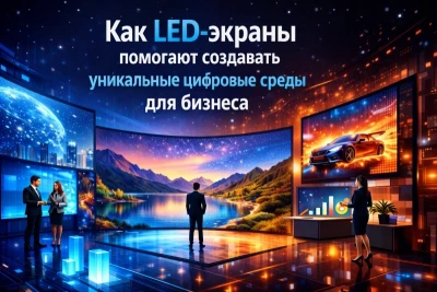 LED-экраны в последние годы стали неотъемлемой частью современных бизнес-стратегий, в том числе для малых и средних предприятий, а также муниципальных учреждений. Эти устройства не только улучшают визуальное восприятие рекламы, но и создают совершенно новый формат взаимодействия с клиентами, принося огромную пользу как с точки зрения рекламы, так и взаимодействия с аудиторией. В данном лонгриде мы рассмотрим, как LED-экраны помогают создавать уникальные цифровые среды для бизнеса и какие преимущества они предоставляют.