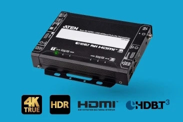 Новый приёмопередатчик ATEN VE1833 на базе технологии HDBaseT 3.0 Lite, позволяет передавать несжатое видео 4К@60Гц 4:4:4 и различные управляющие сигналы по одному кабелю Cat6a.