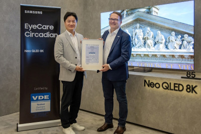 Компания Samsung объявила, что ее телевизоры Neo QLED и Lifestyle 2025 года получили сертификацию «EyeCare Circadian» от VDE – немецкой научно-техническаой ассоциации наиболее известной созданием и поддержанием стандартов в области электробезопасности. Эта сертификация показывает, что телевизоры Samsung не только обеспечивают превосходное качество изображения, но и уделяют первостепенное внимание здоровью и комфорту глаз пользователей.