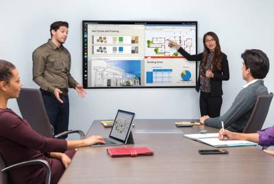 С помощью Polycom® Pano™ каждый участник деловой встречи может передавать одновременно до четырёх потоков контента с любых устройств без путаницы с проводами и дополнительными модулями.