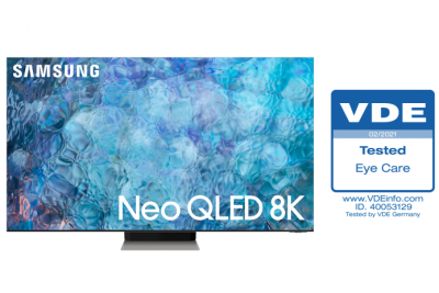 Компания Samsung Electronics объявляет о том, что телевизоры Neo QLED 2021 года первыми в отрасли получили сертификат Eye Care от авторитетной немецкой организации Verband Deutscher Elektrotechniker (VDE, Ассоциация электротехники, электроники и информационных технологий). Эта высокая оценка подчеркивает стремление Samsung создавать максимально надежные телевизоры для пользователей.