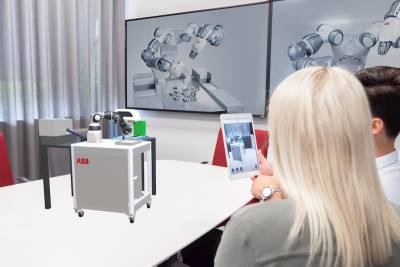 Новое приложение ABB RobotStudio AR Viewer позволяет быстро и удобно визуализировать, как автоматизация с использованием роботов может вписаться в производственный процесс. Для этого понадобится смартфон или планшет.