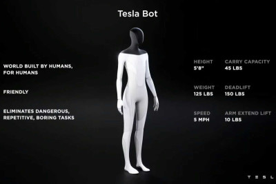 Компания ожидает, что прототип концептуального робота Tesla Bot будет готов в следующем году.