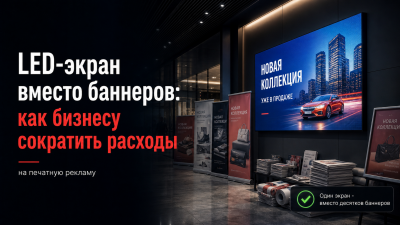 Когда бизнес планирует рекламу, почти всегда возникает дилемма: печатать баннеры снова или перейти на светодиодный экран. Вопрос не только в цене оборудования. Важно понять срок использования, место установки, бюджет, условия монтажа и то, как часто нужно менять информацию.