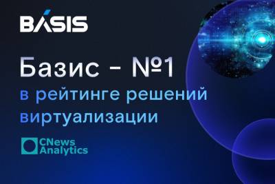 Высокопроизводительная платформа на базе динамической инфраструктуры для управления виртуальными серверами и контейнерами Basis Dynamix заняла первое место в рейтинге портала CNews, сформированном на основе балльной оценки по 8 ключевым критериям. Решение получило 899 баллов, со значительным отрывом опередив продукты конкурирующих брендов. В общей сложности были проанализированы 10 ведущих отечественных решений.